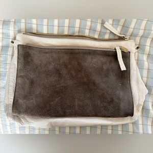 Vintage Clare V white leather bag